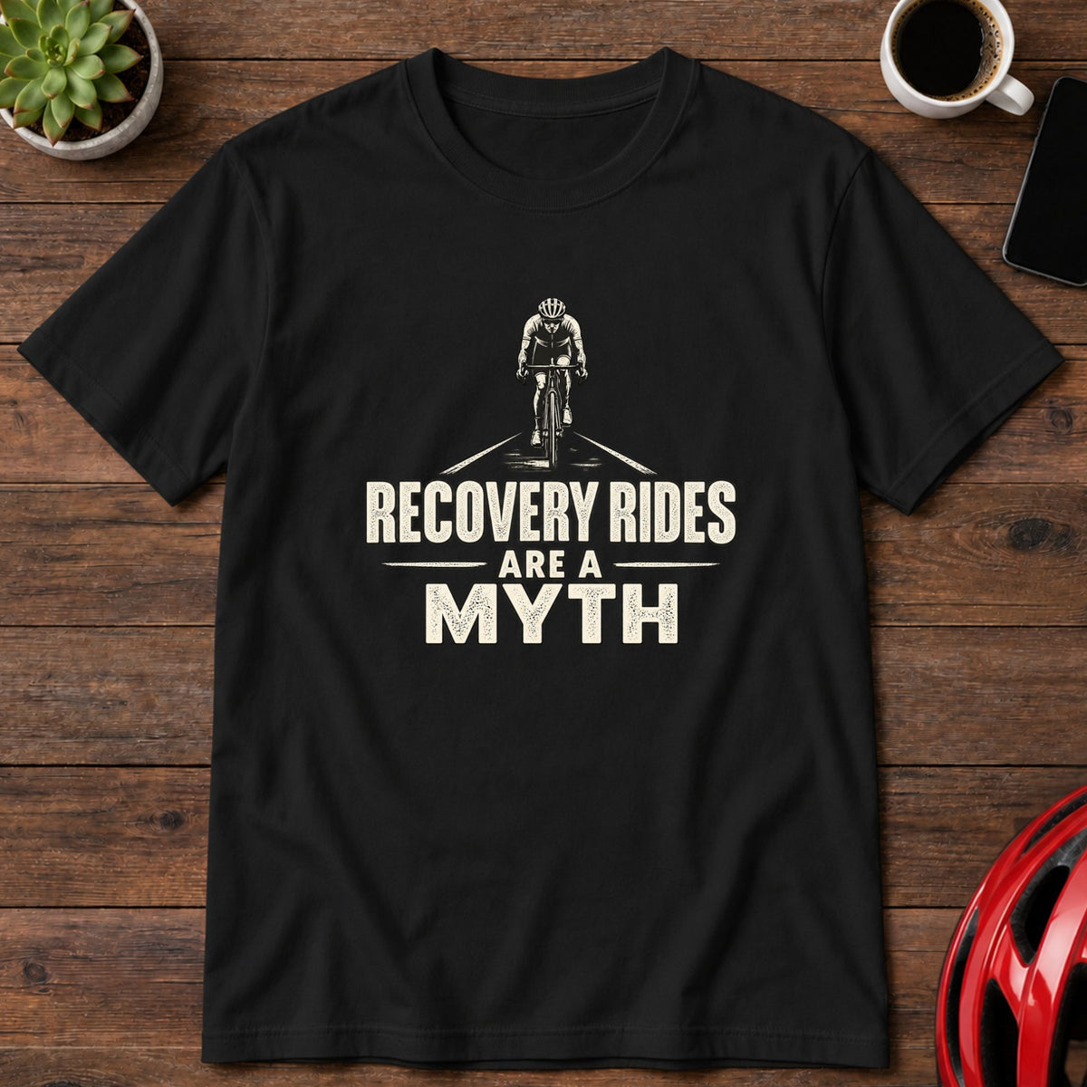 Recovery Rides Are a Myth Cycling T-Shirt(Global)