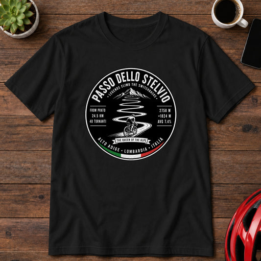 Passo dello Stelvio Iconic Cycling Climb T-Shirt(Global)