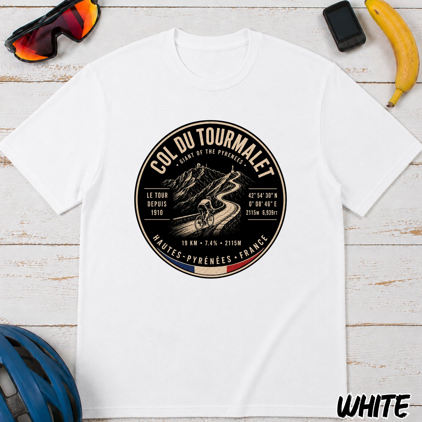 Col du Tourmalet Cycling T‑Shirt — Tour de France Tee