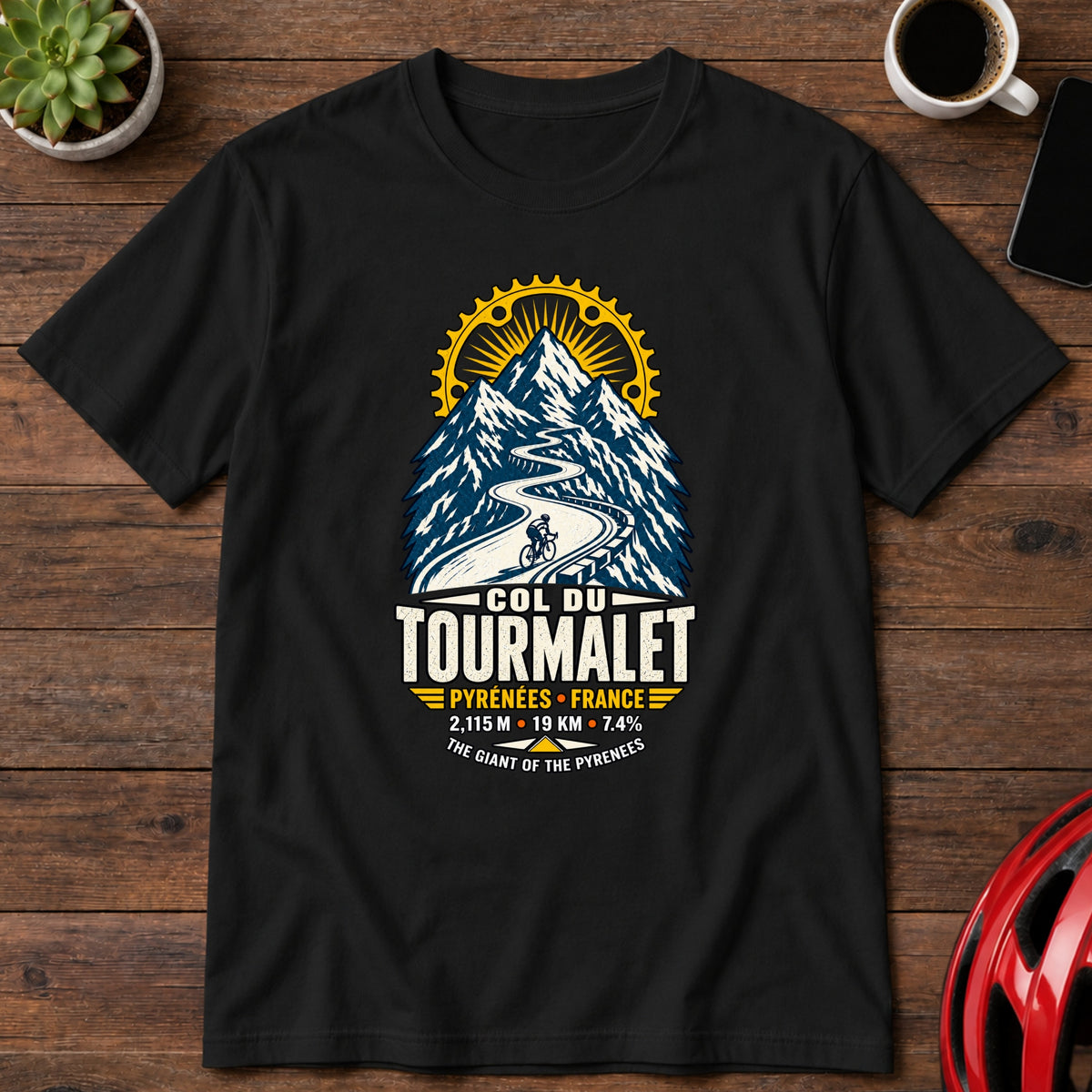 Col du Tourmalet Cycling Climb Tee (Global)