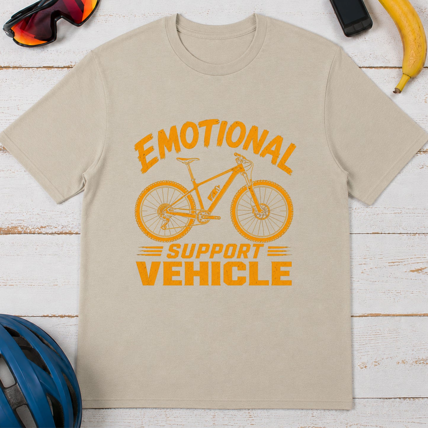 Emotional Support Vehicle Cycling T-Shirt — Funny MTB Tee