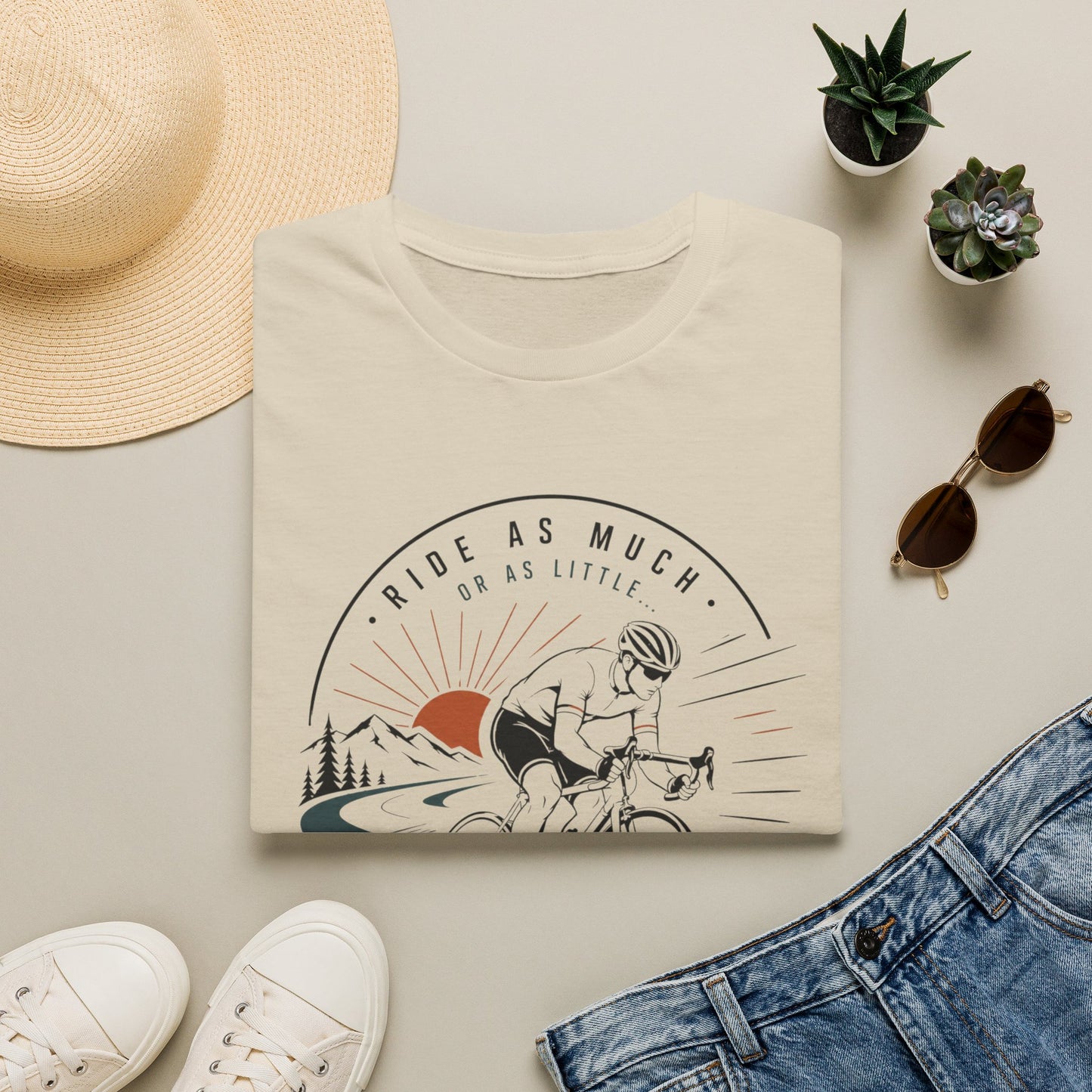 Cycling T‑Shirt — Eddie Merckx 'Ride as Much or as little' Vintage Road Bike Tee