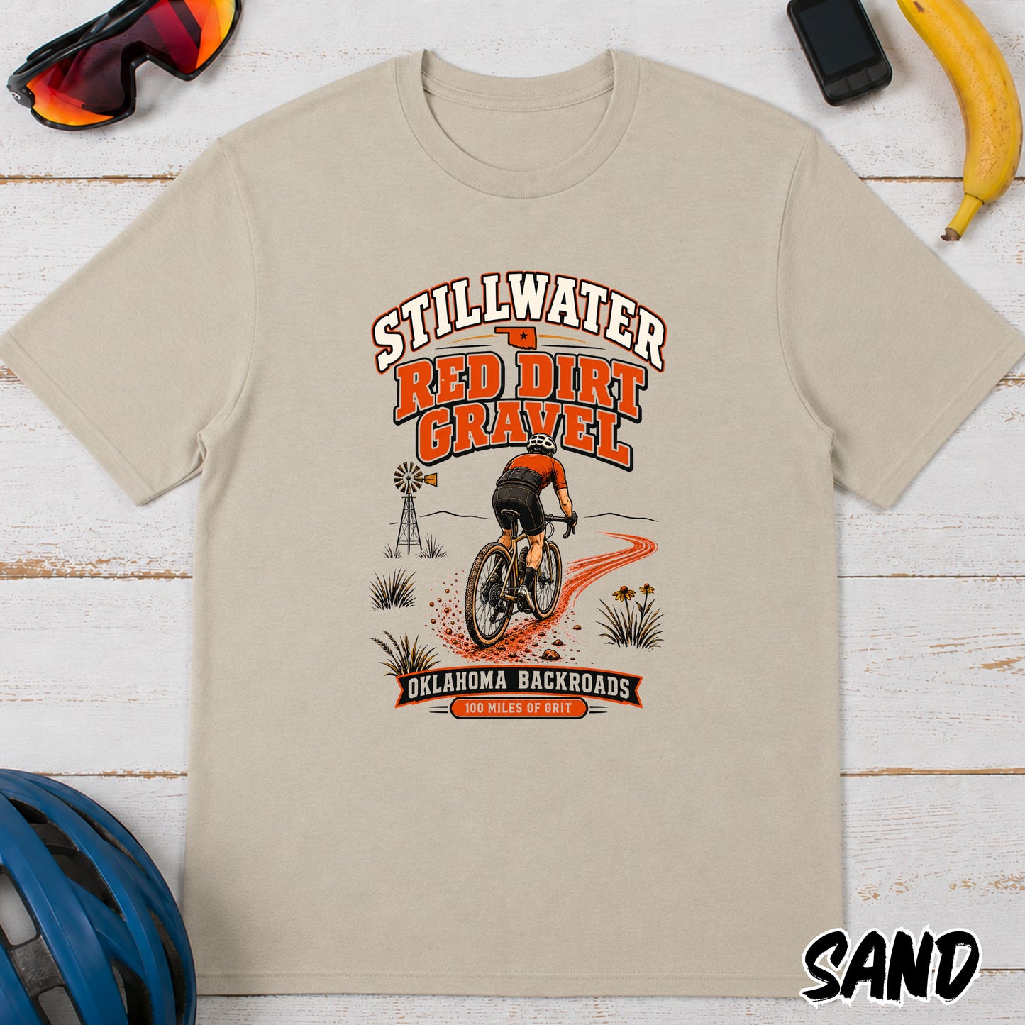 Stillwater Red Dirt Gravel T-Shirt — Oklahoma Gravel Cycling Tee