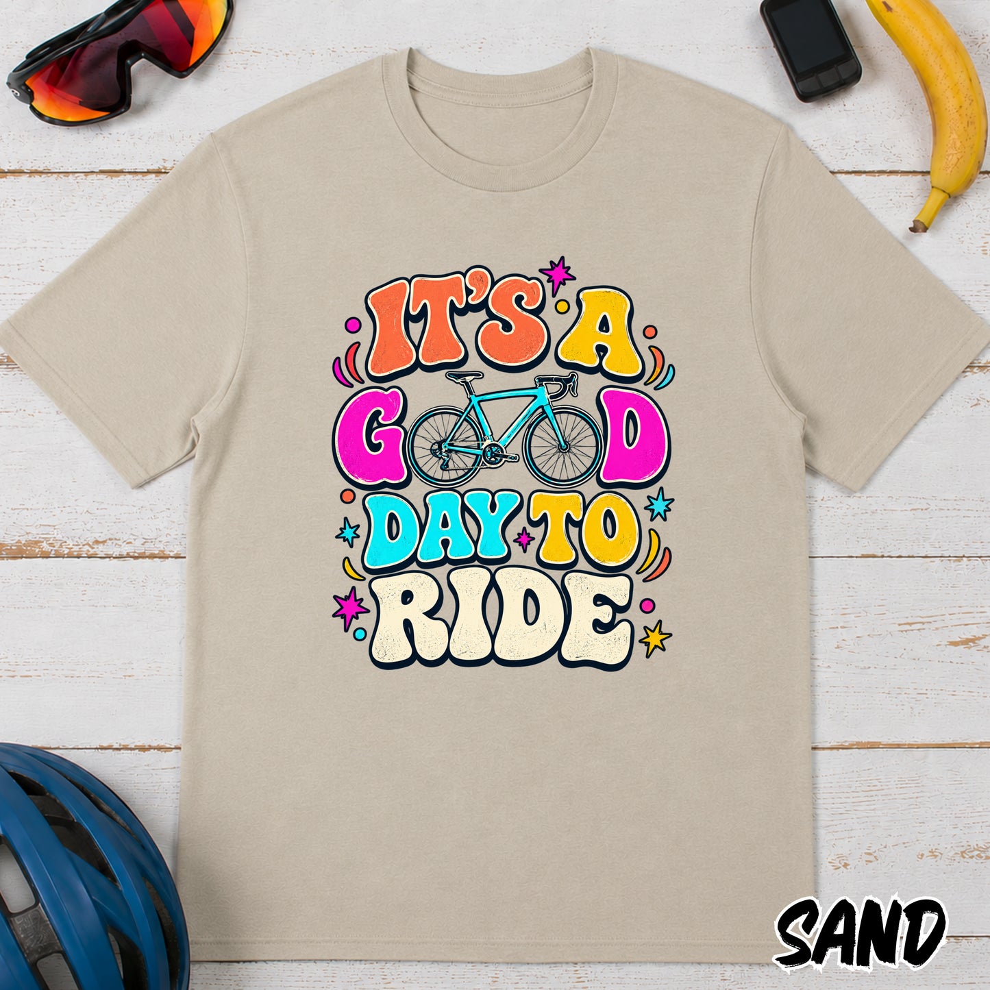 Bike T-Shirt — "It's a Good Day to Ride" Retro Cycling Tee