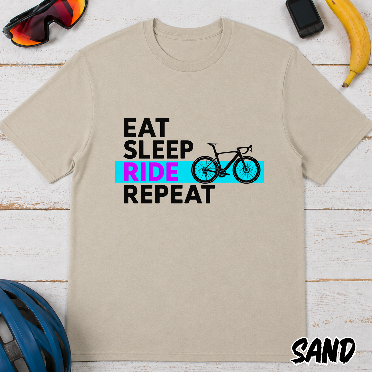 Eat Sleep Ride Repeat T-Shirt — Cycling Tee