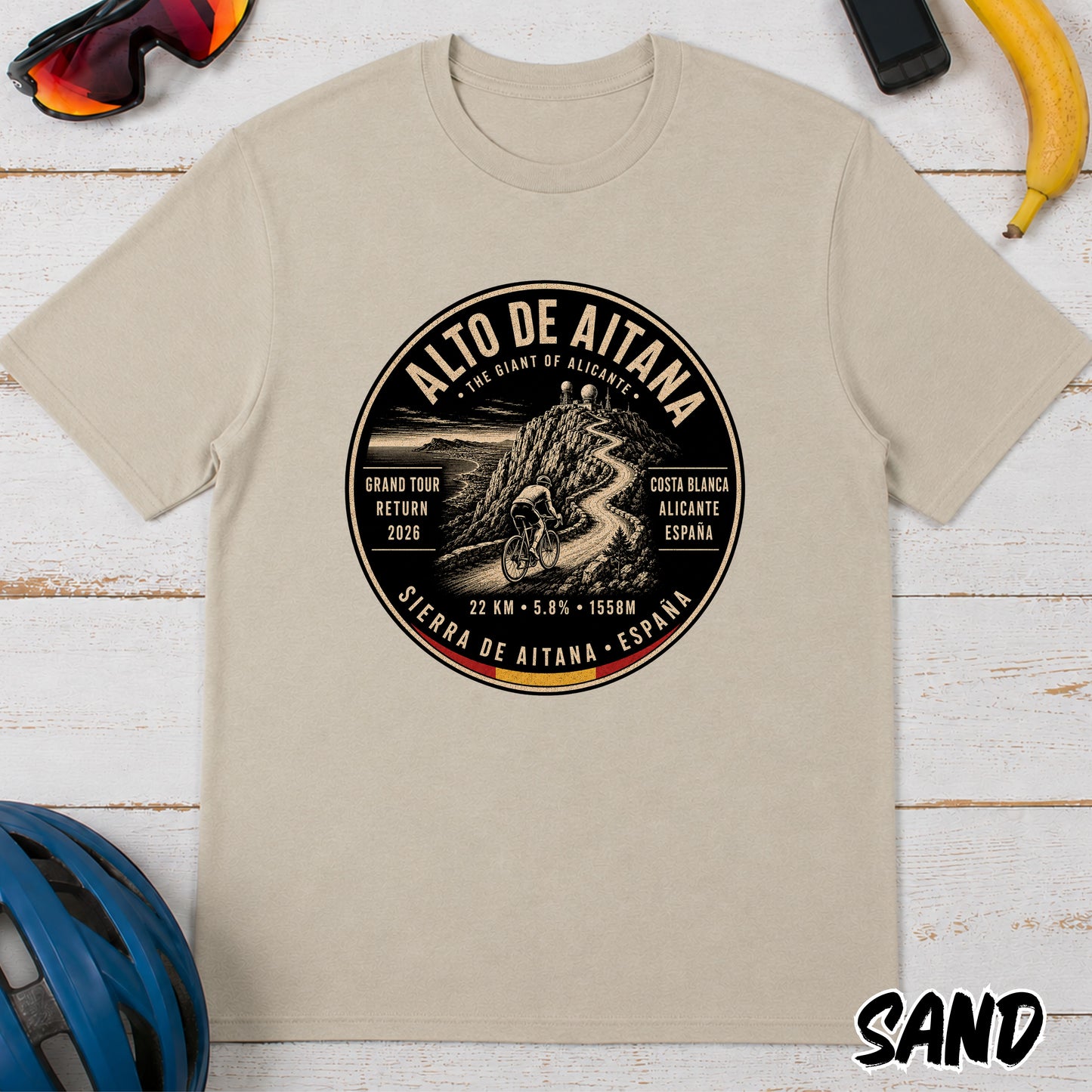 Alto de Aitana Cycling Tee — Vintage Costa Blanca Ride Graphic T-Shirt