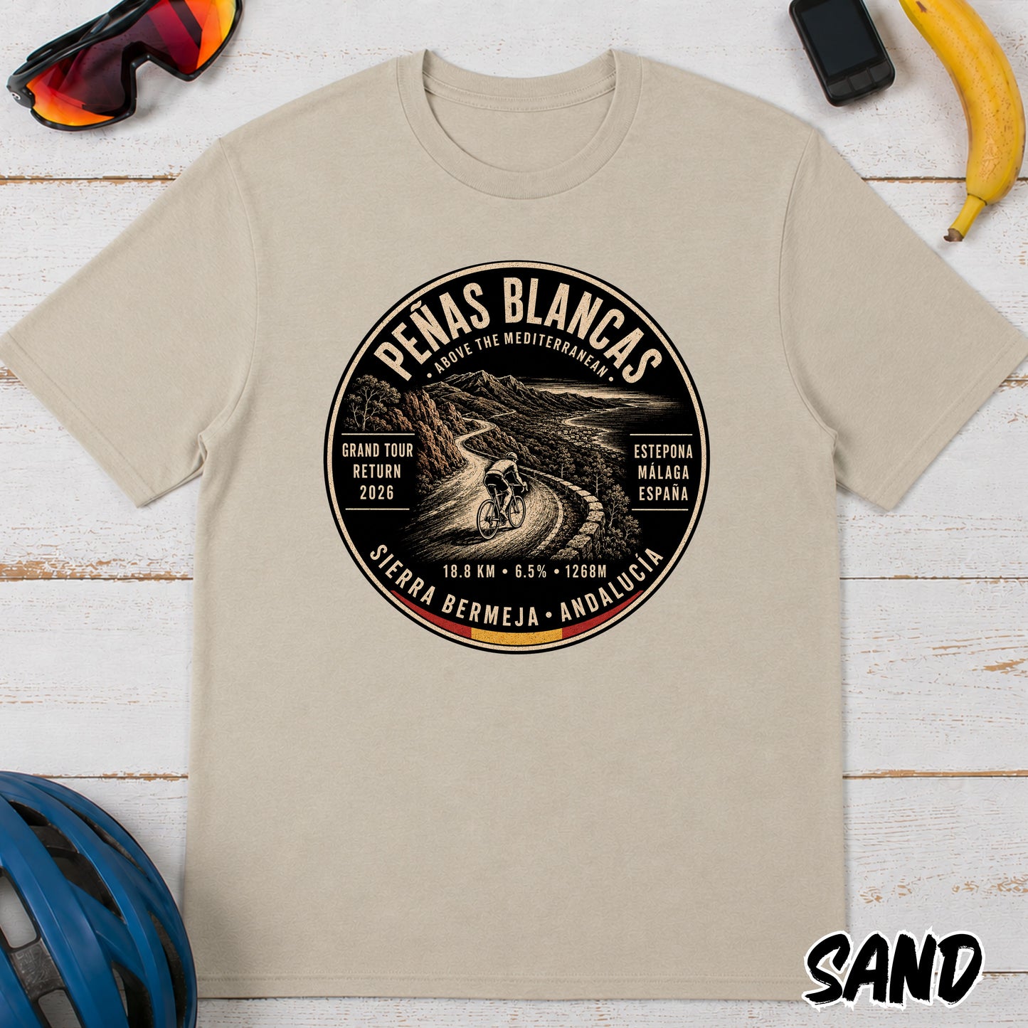 Peñas Blancas Cycling Tee — Retro Spain Le Vuelta T-Shirt