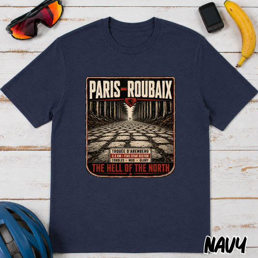 Paris–Roubaix Cycling T-Shirt — Vintage 'Hell of the North' Race Tee