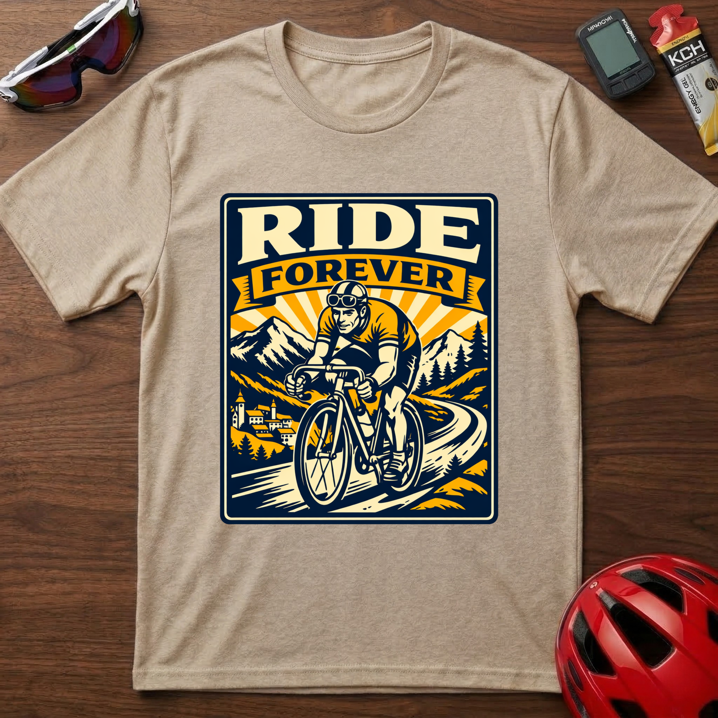 Ride Forever Cycling T-Shirt —Vintage Cycling Graphic Tee