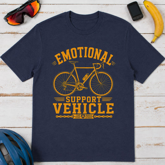 Classic Bicycle Emotional Support Vehicle T-Shirt — Bicycle Graphic Tee for Cyclists & Bike Lovers