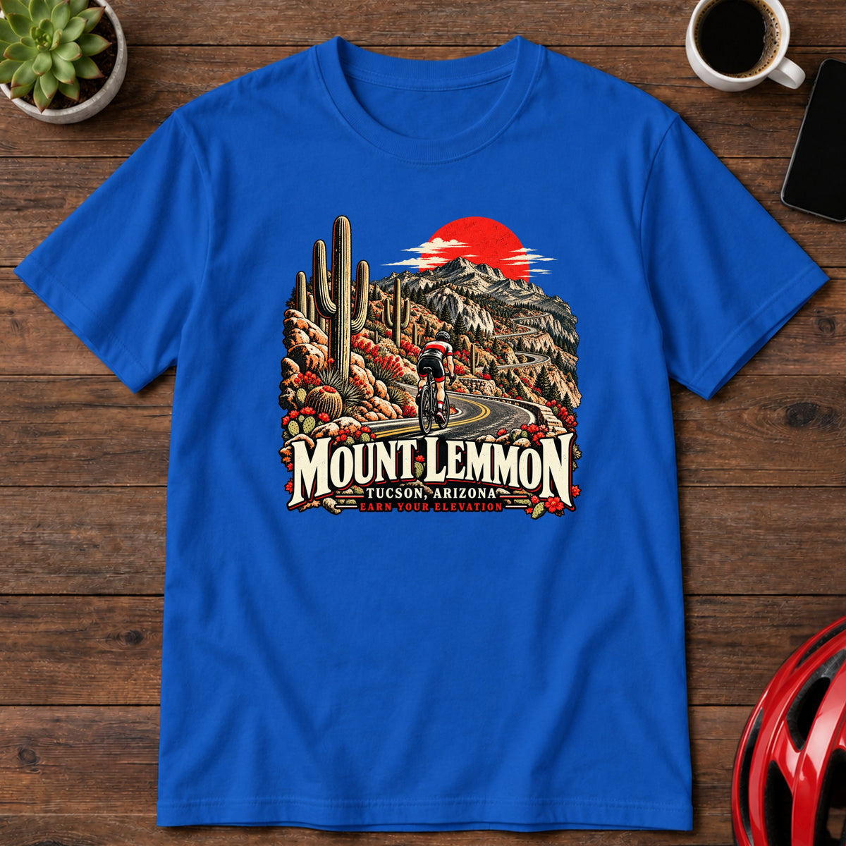 Mount Lemmon Arizona Cycling T-Shirt(Global)