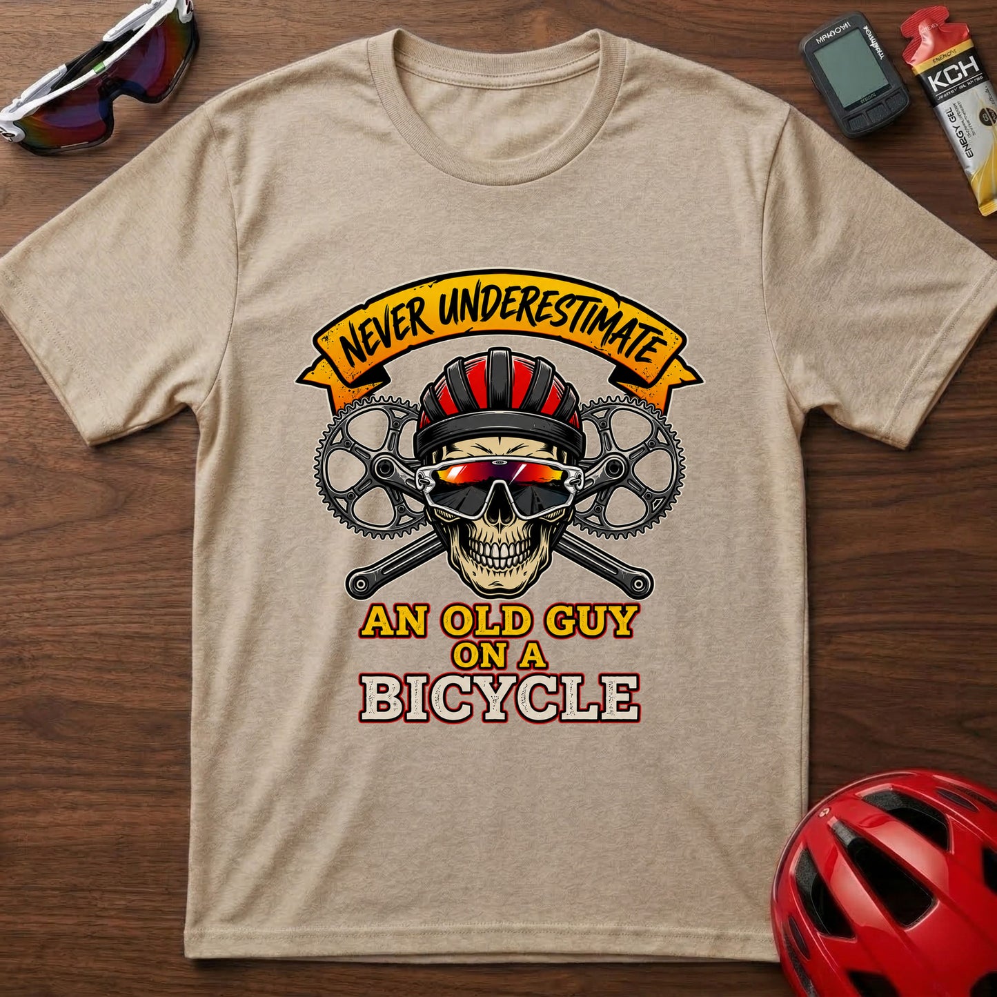 Never Underestimate An Old Guy On A Bicycle T-Shirt