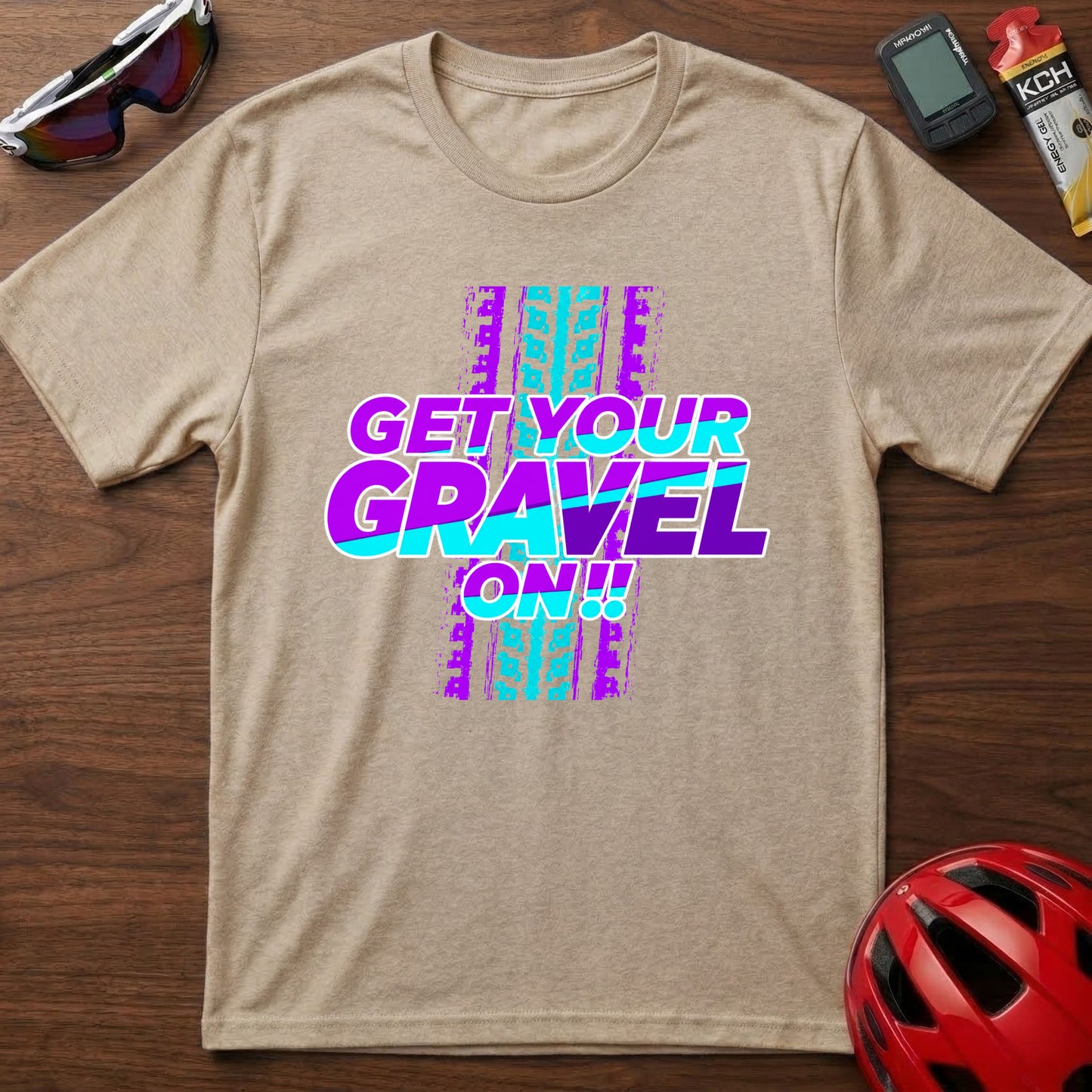 Get Your Gravel On T-Shirt — Retro Gravel Riding Cycling Tee