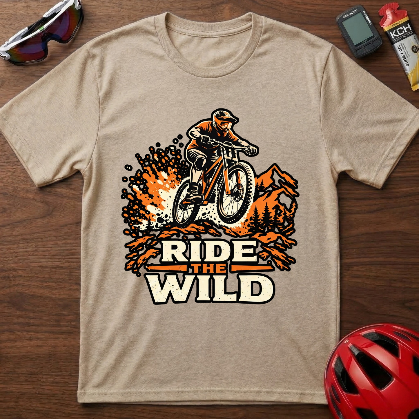 Ride The Wild Downhill MTB Cycling  T-Shirt