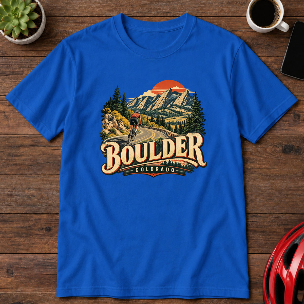 Boulder Colorado Cycling T-Shirt(Global)