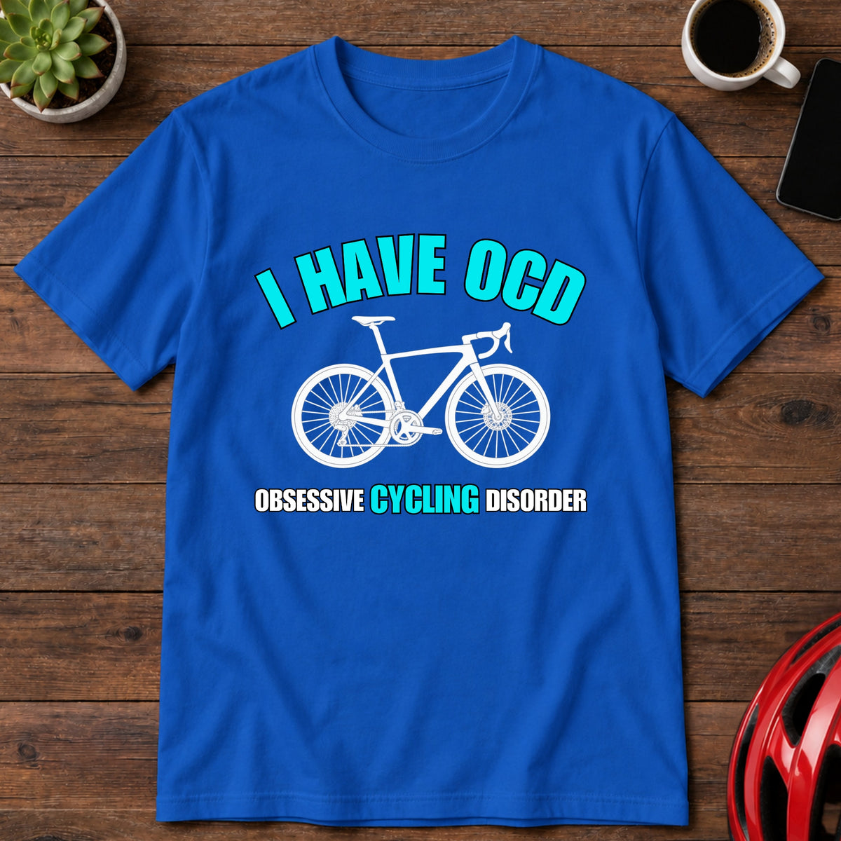 Cycling T-Shirt — "I Have OCD (Obsessive Cycling Disorder)" Graphic Tee(Global)