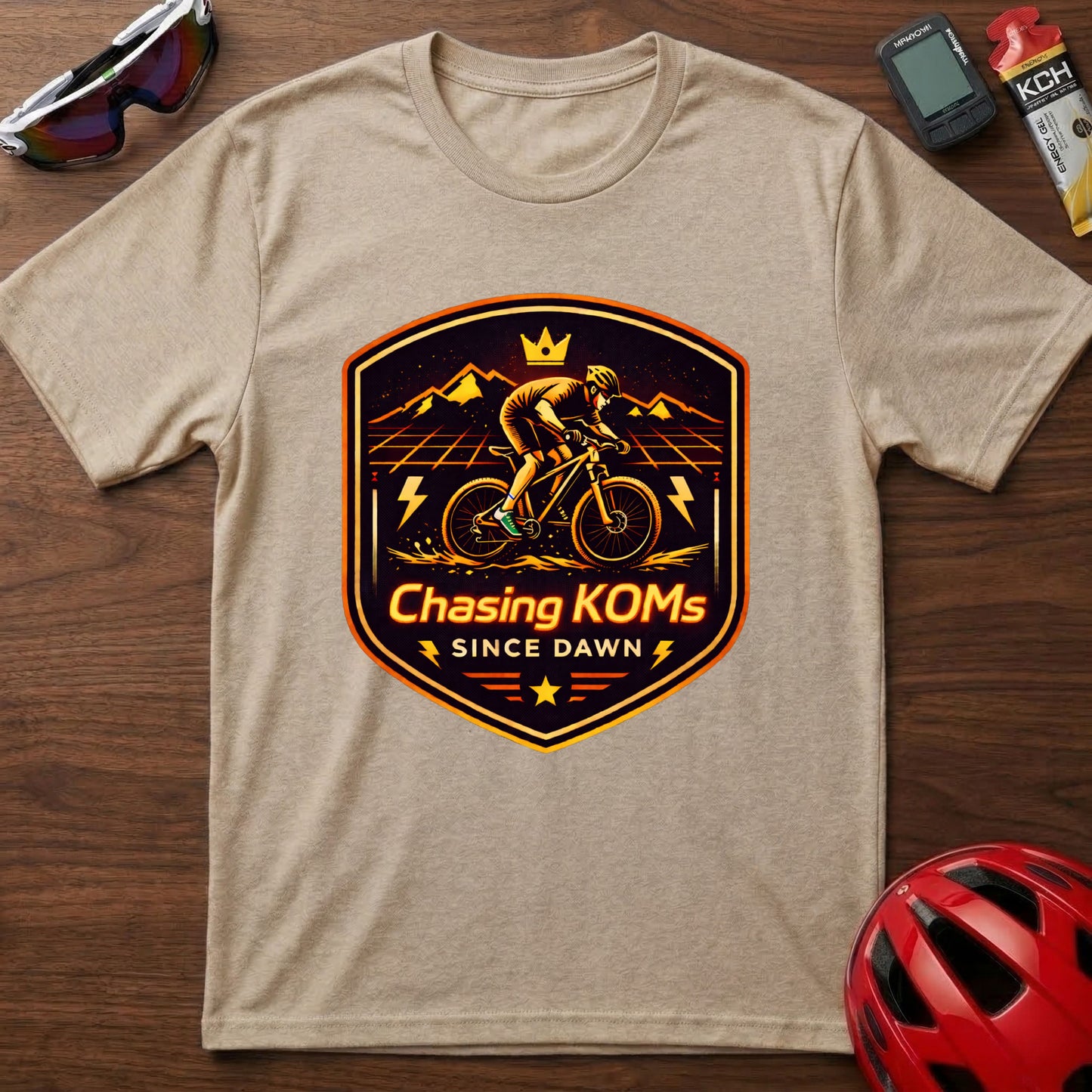Chasing KOM's Since Dawn Cycling  T-Shirt