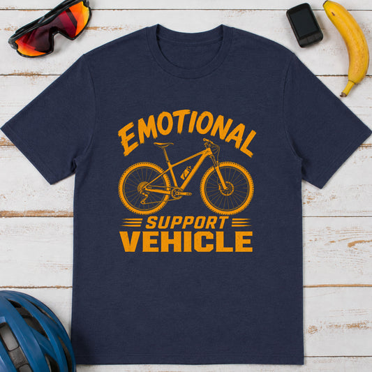 Emotional Support Vehicle Cycling T-Shirt — Funny MTB Tee