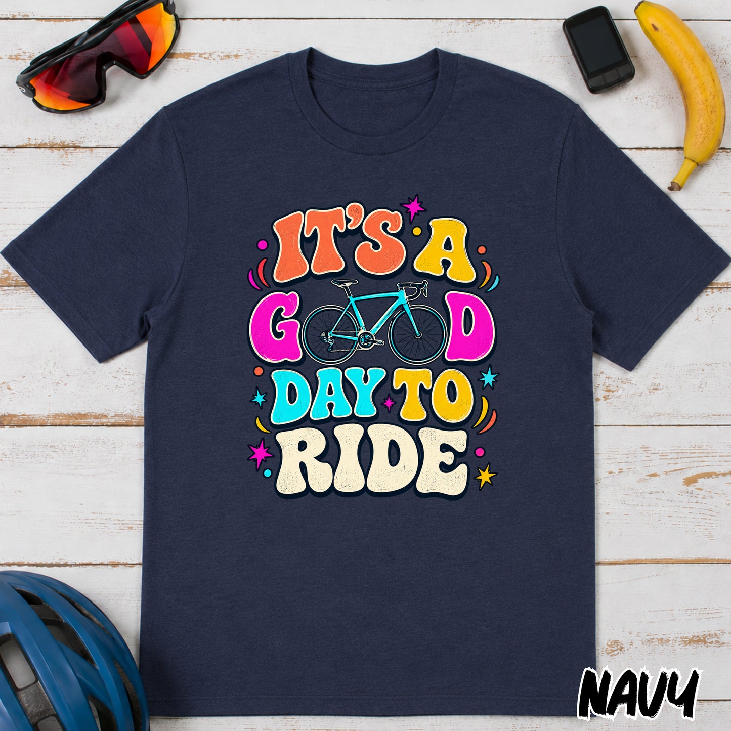 Bike T-Shirt — "It's a Good Day to Ride" Retro Cycling Tee