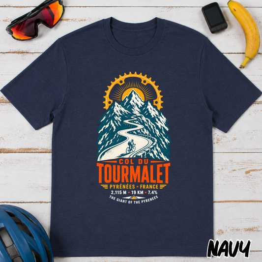 Tourmalet Mountain Stage Tee — Col du Tourmalet Cycling Graphic T-Shirt