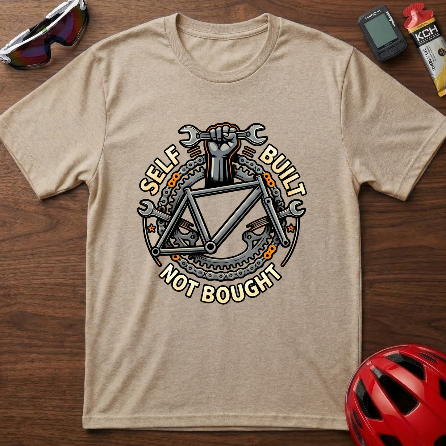 Self Built Not Bought Cycling  T-Shirt