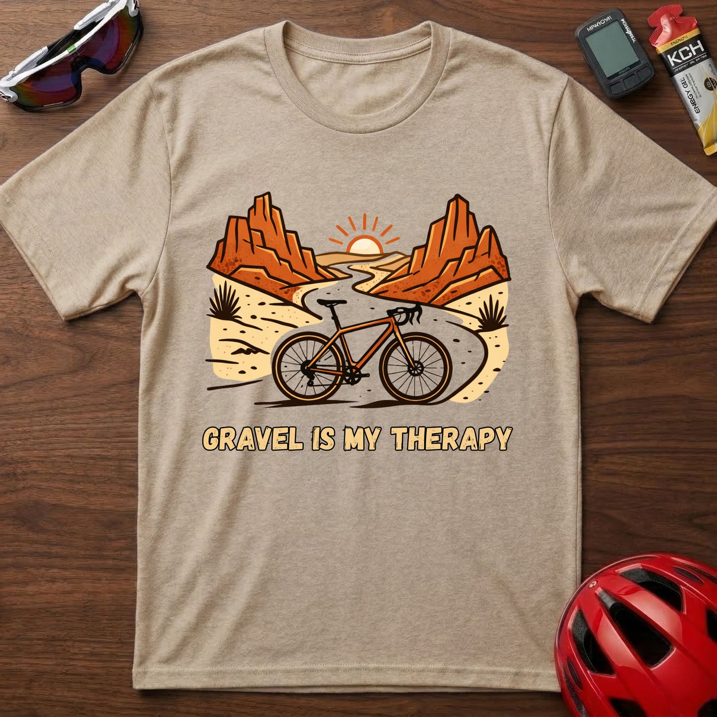Gravel Is My Therapy Cycling T-Shirt