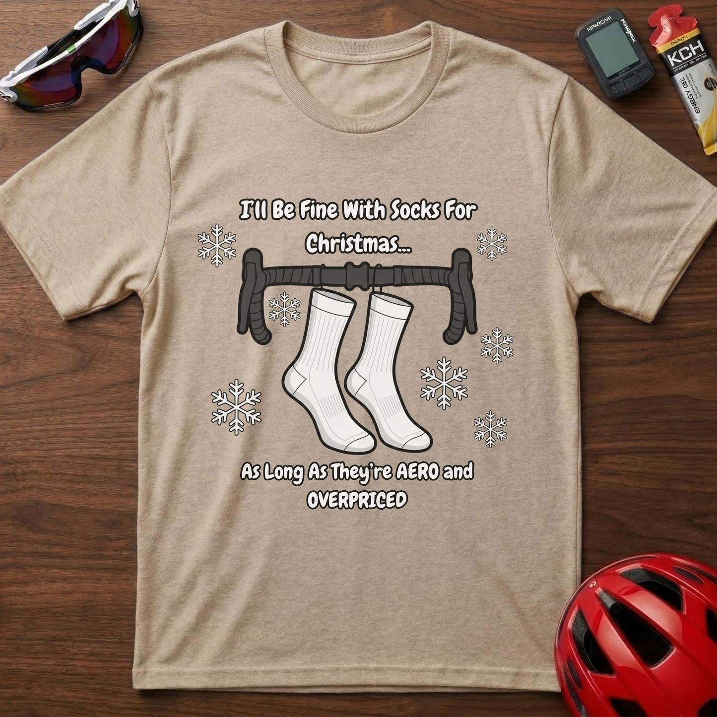 I'll be fine with socks for Christmas Cycling T-Shirt