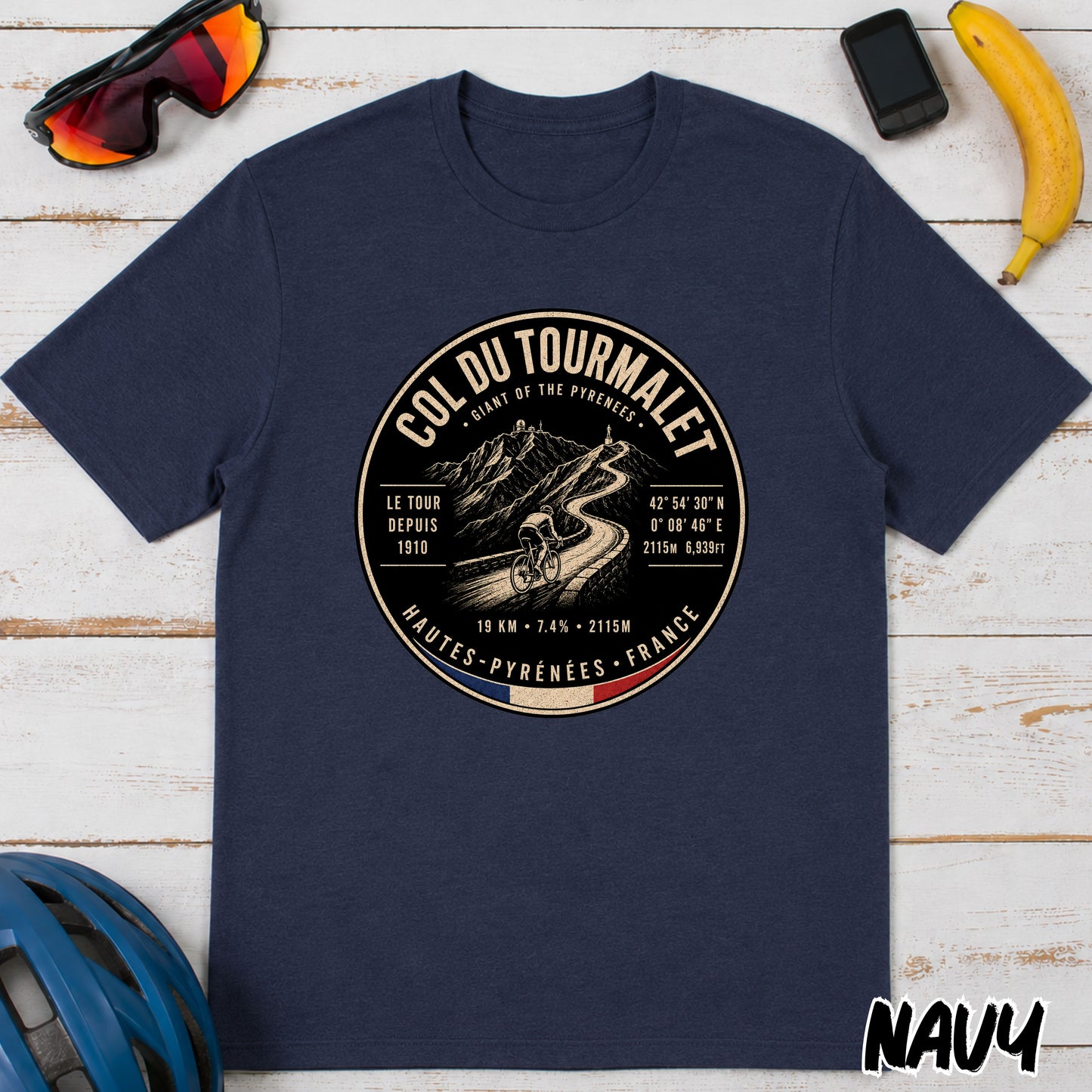 Col du Tourmalet Cycling T‑Shirt — Tour de France Tee