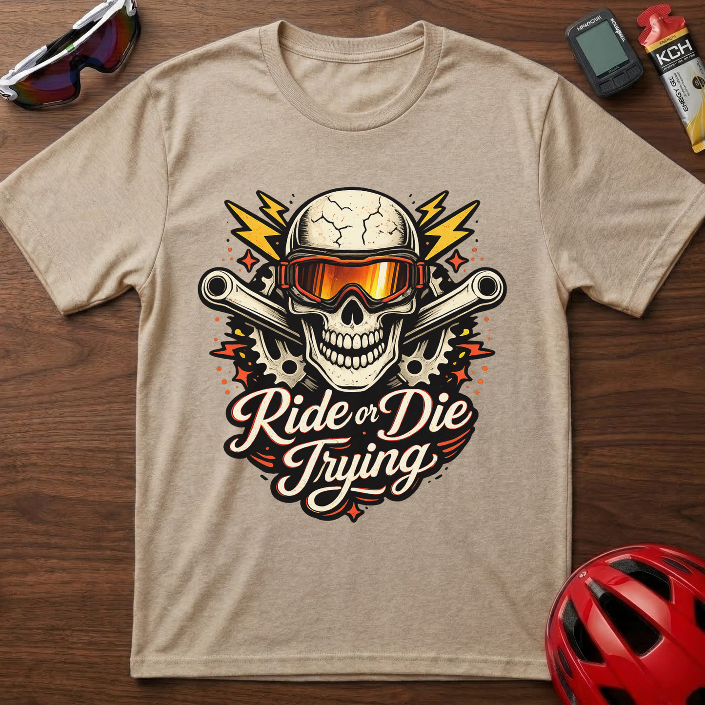 Ride Or Die Trying Downhill MTB Cycling  T-Shirt