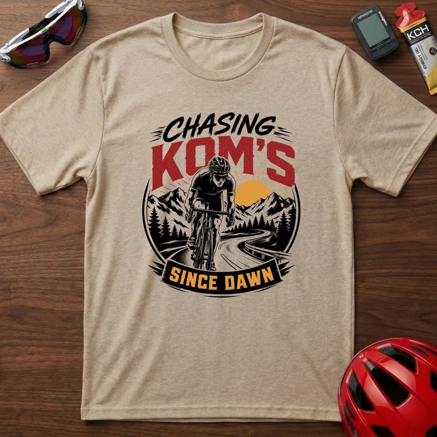 Chasing KOMs Cycling T‑Shirt