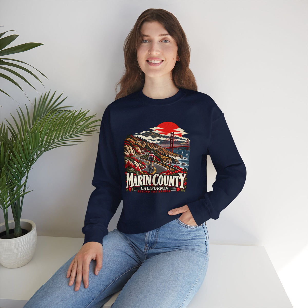 Marin County California Cycling Sweatshirt(Global)