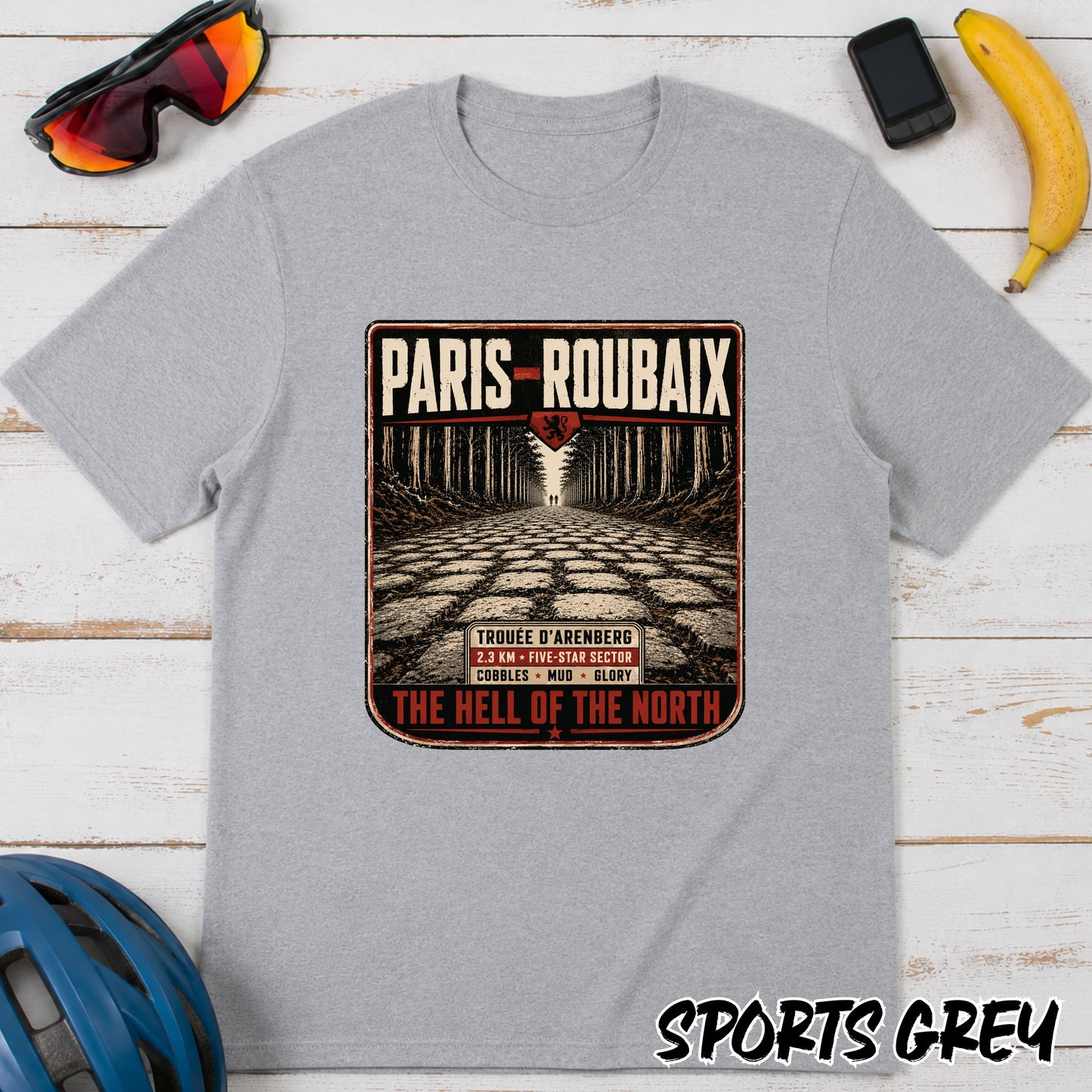 Paris–Roubaix Cycling T-Shirt — Vintage 'Hell of the North' Race Tee