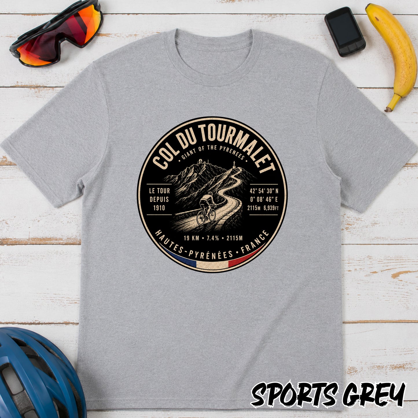 Col du Tourmalet Cycling T‑Shirt — Tour de France Tee