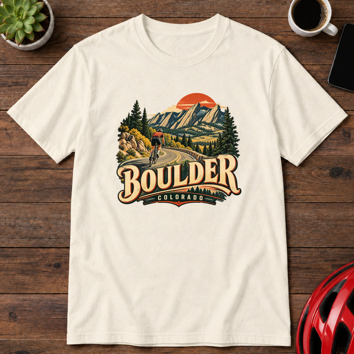 Boulder Colorado Cycling T-Shirt(Global)