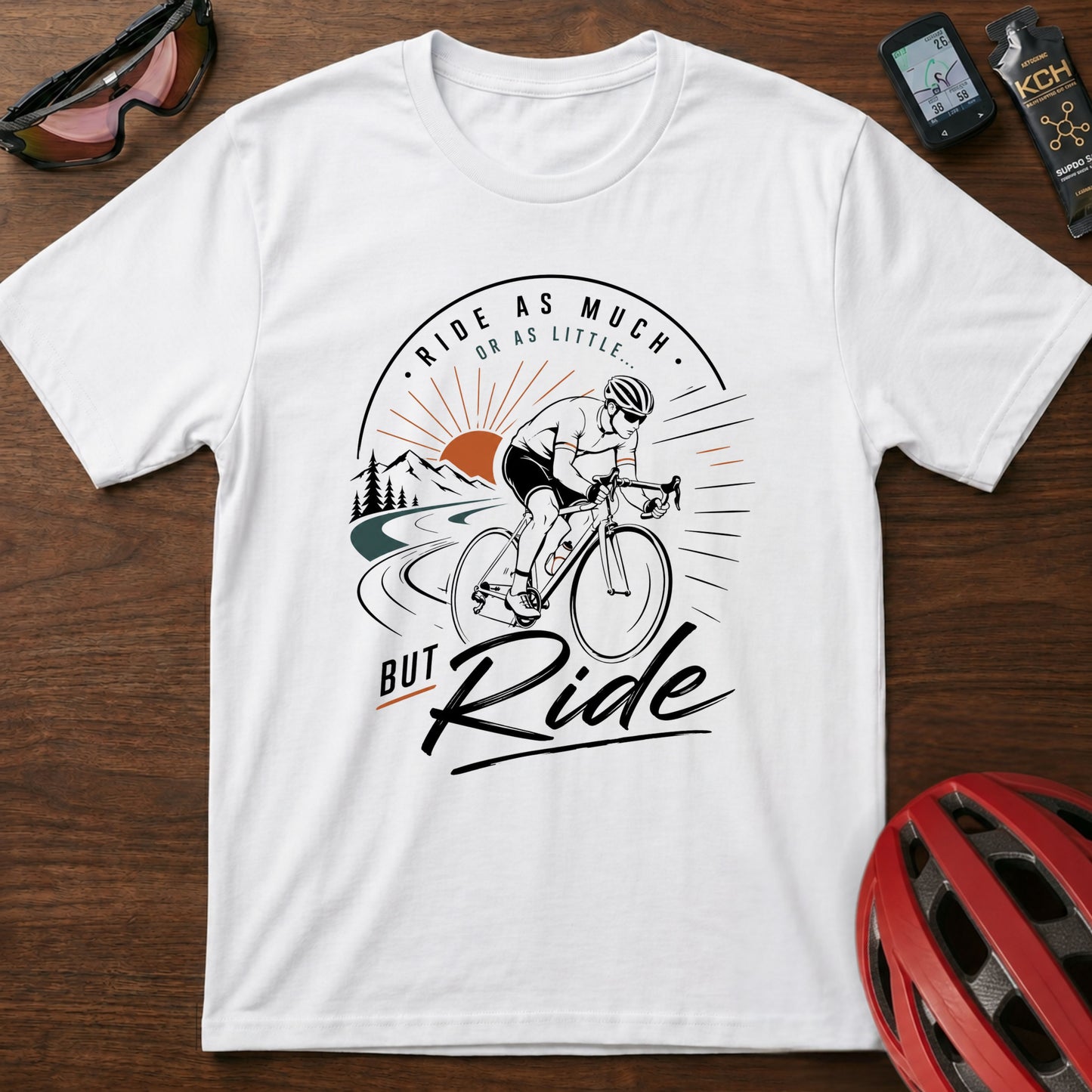 Cycling T‑Shirt — Eddie Merckx 'Ride as Much or as little' Vintage Road Bike Tee