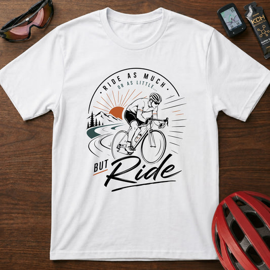 Cycling T‑Shirt — Eddie Merckx 'Ride as Much or as little' Vintage Road Bike Tee