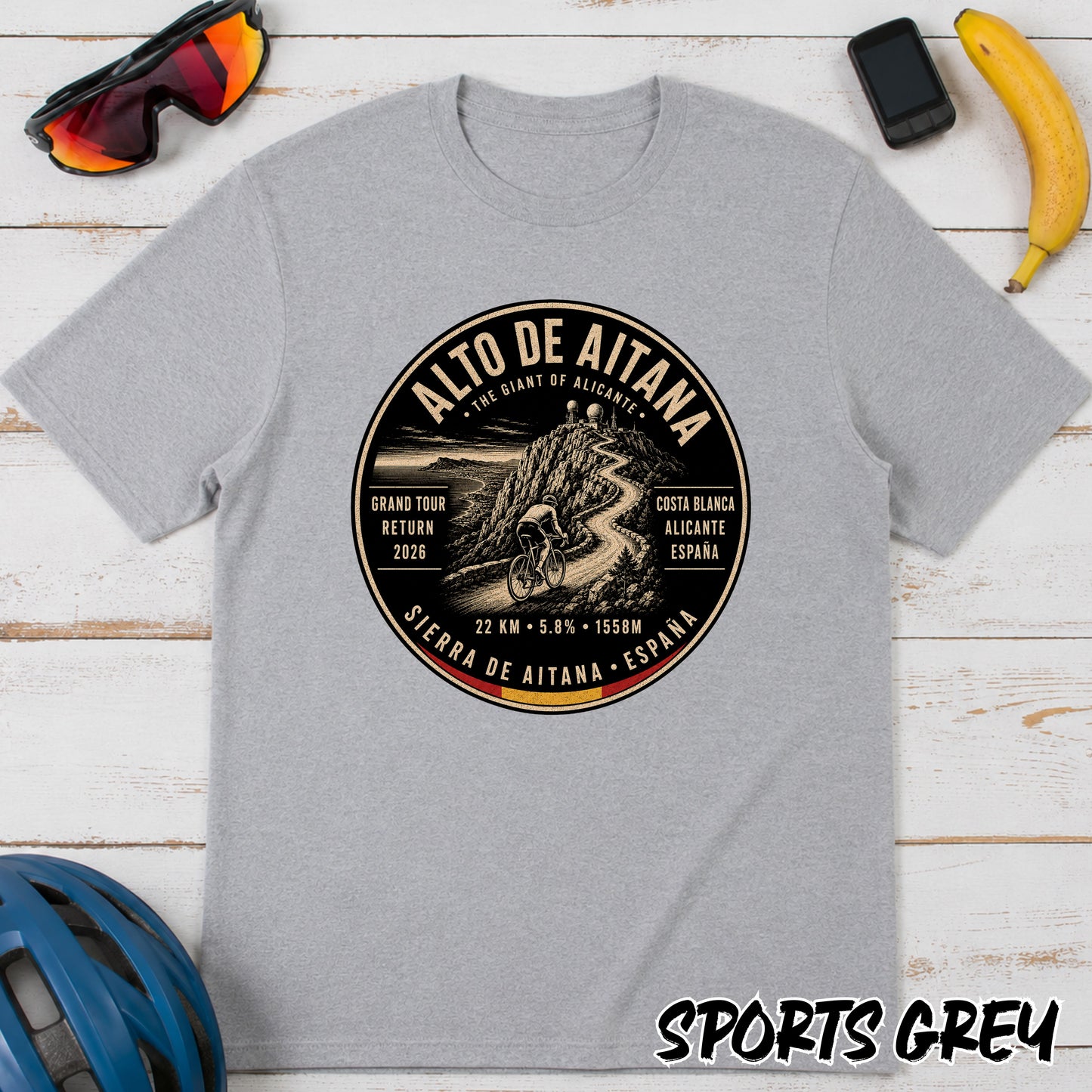 Alto de Aitana Cycling Tee — Vintage Costa Blanca Ride Graphic T-Shirt