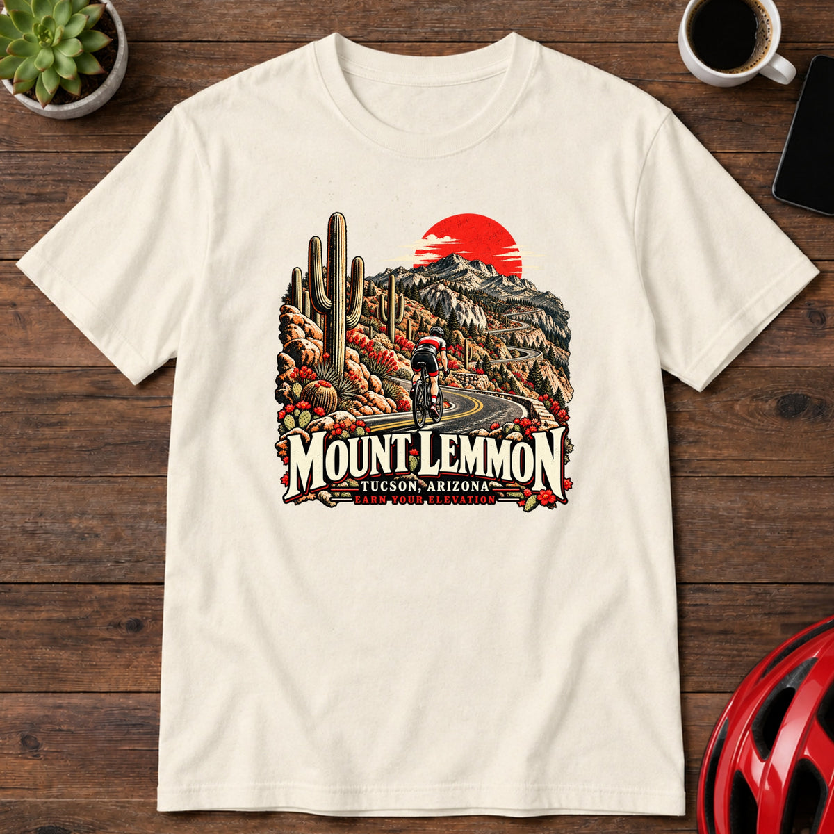 Mount Lemmon Arizona Cycling T-Shirt(Global)