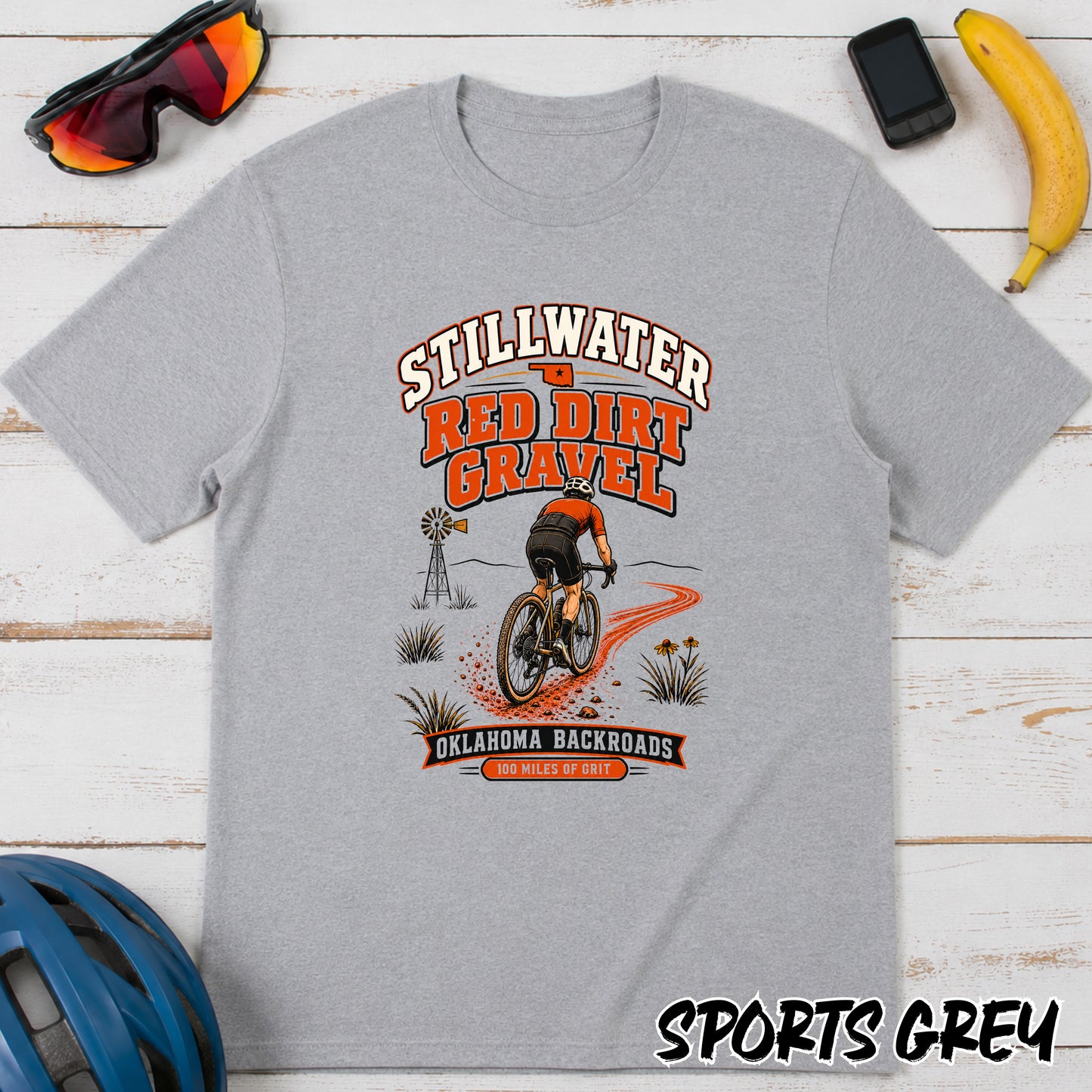 Stillwater Red Dirt Gravel T-Shirt — Oklahoma Gravel Cycling Tee
