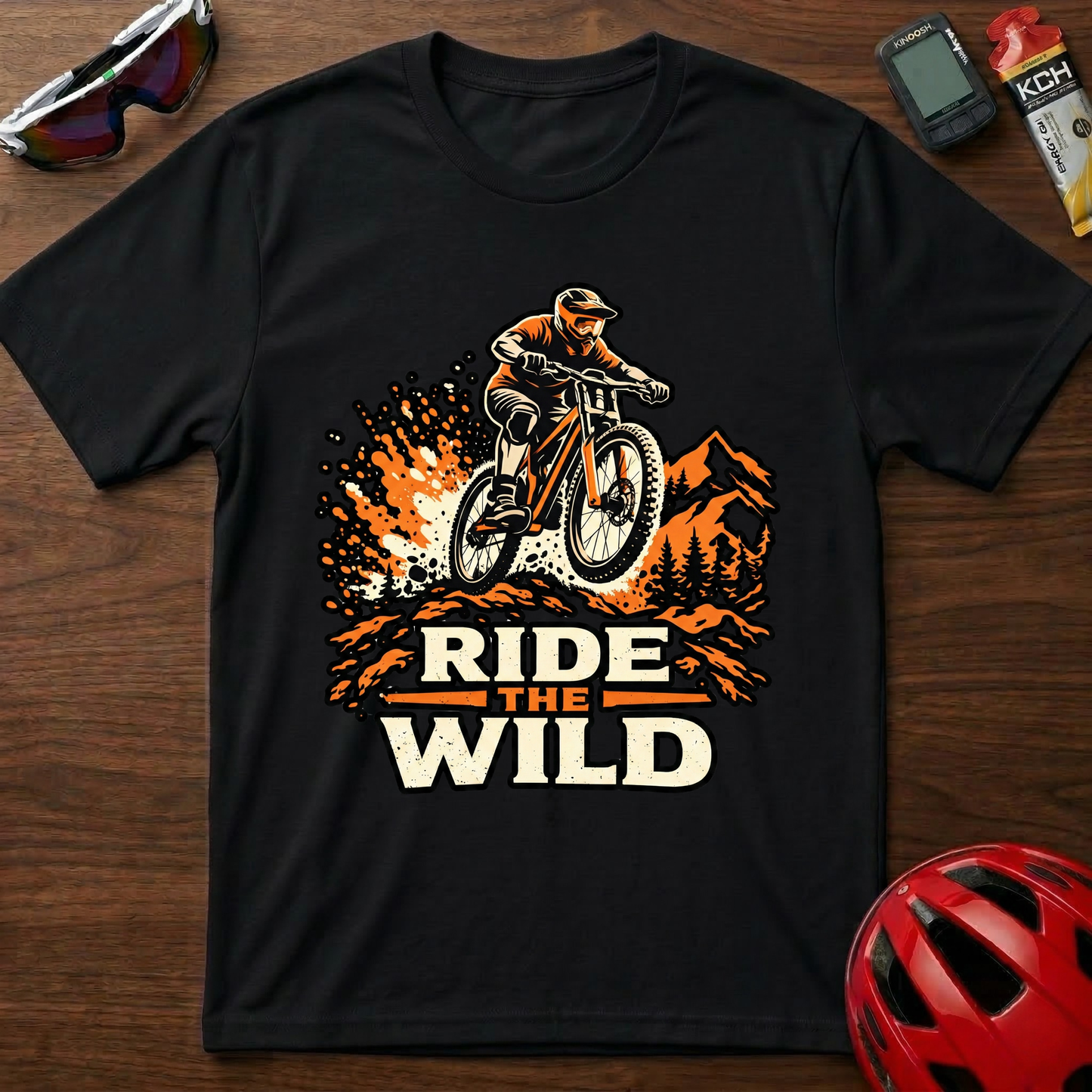 Ride The Wild Downhill MTB Cycling  T-Shirt