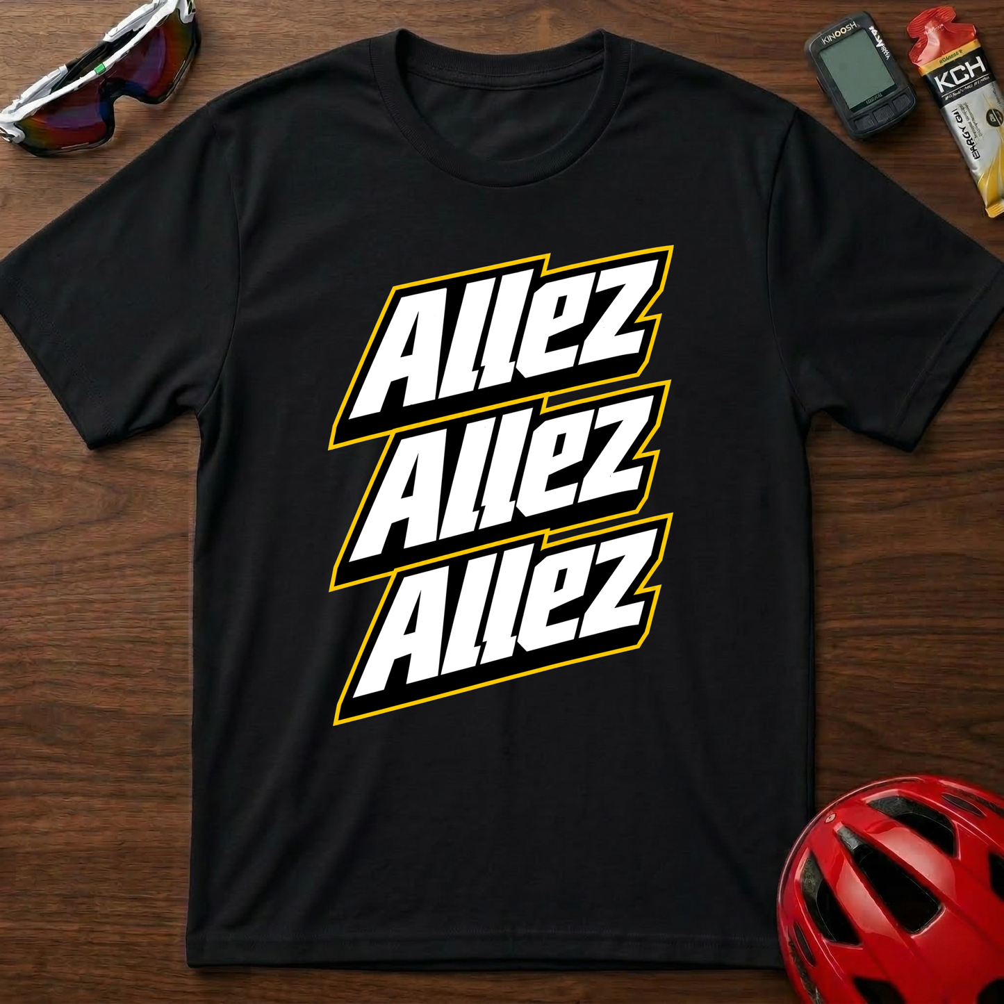 Allez Allez Allez Graphic Cycling T‑Shirt — Tour de France Fan Tee