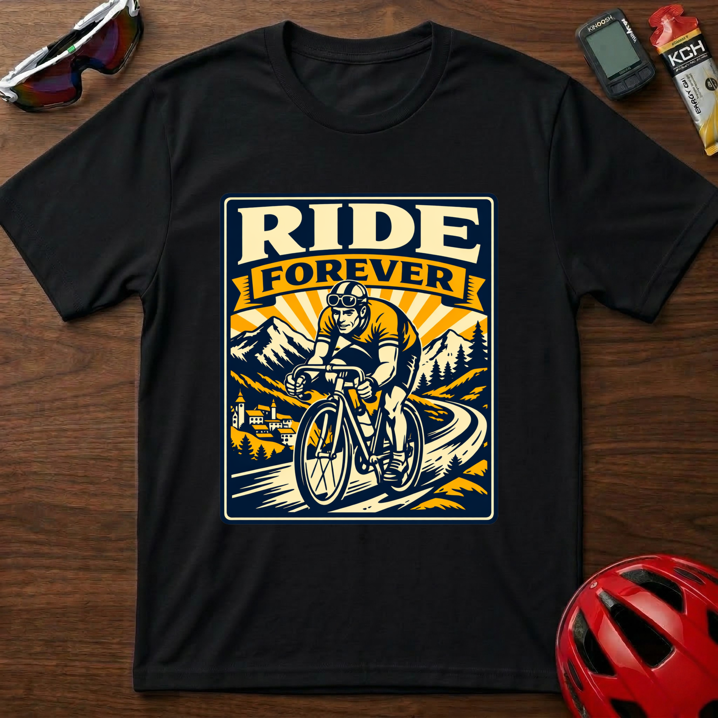 Ride Forever Cycling T-Shirt —Vintage Cycling Graphic Tee