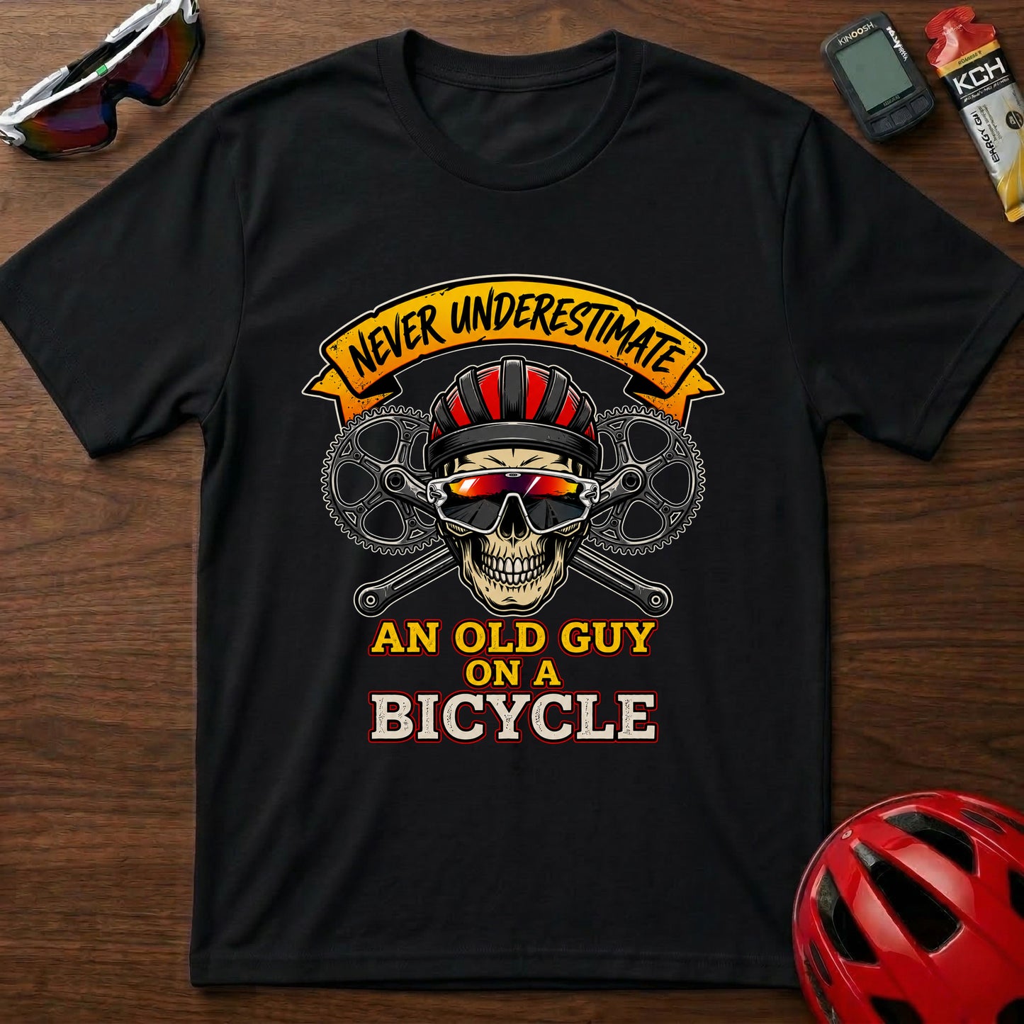 Never Underestimate An Old Guy On A Bicycle T-Shirt