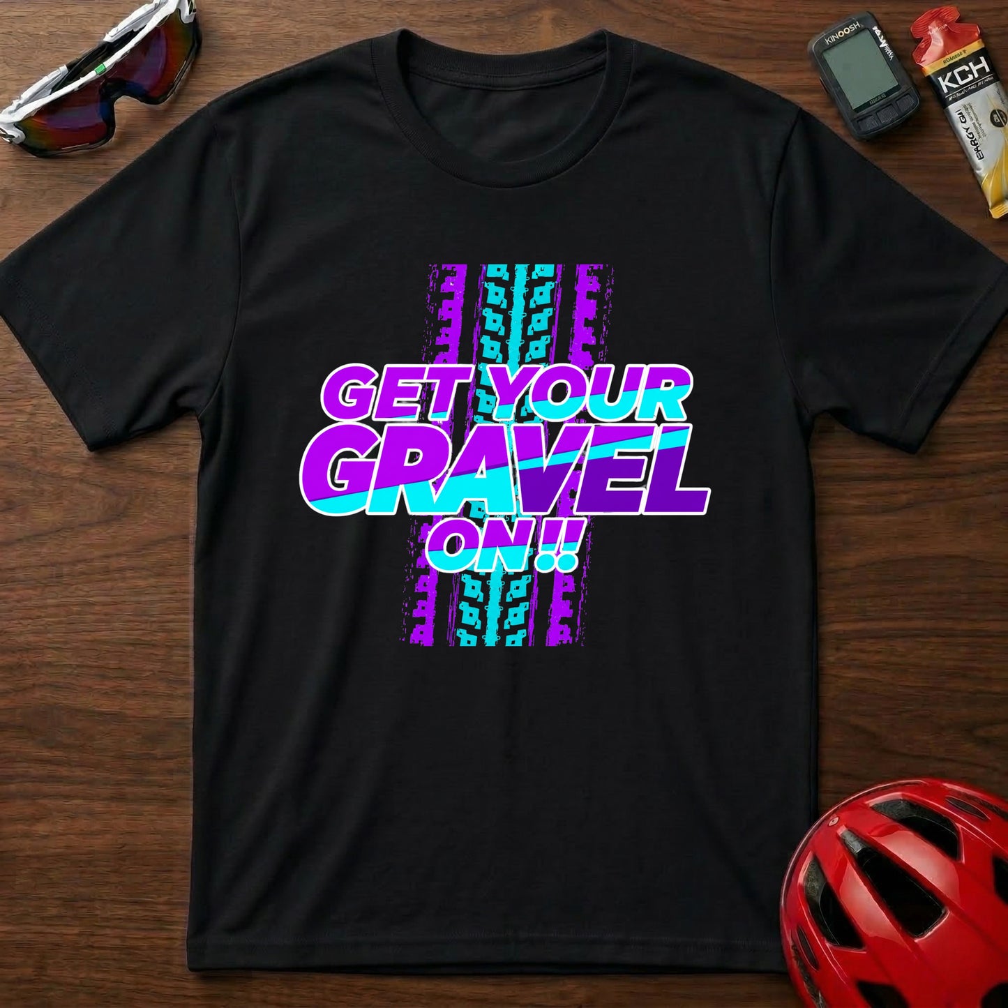 Get Your Gravel On T-Shirt — Retro Gravel Riding Cycling Tee
