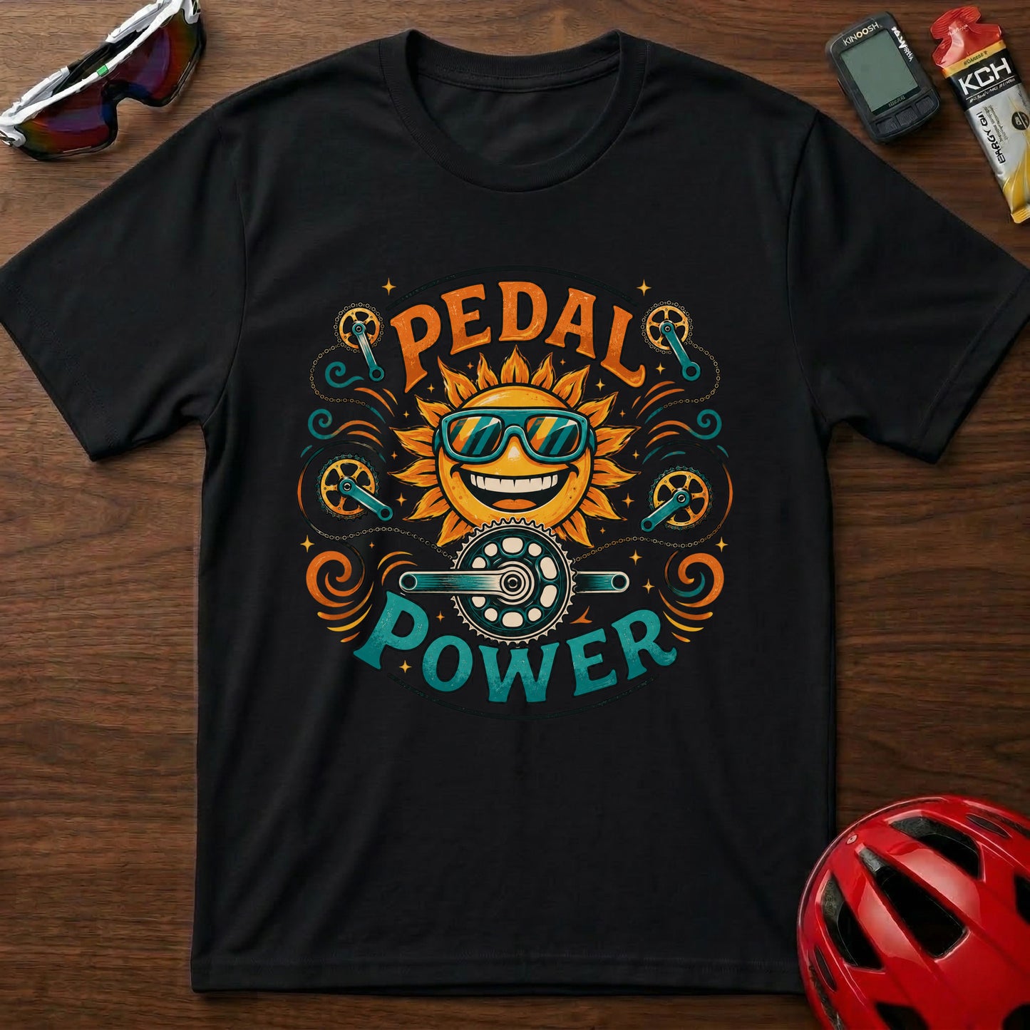 Pedal Power Cycling T-Shirt — Sunny Cycling Graphic Tee