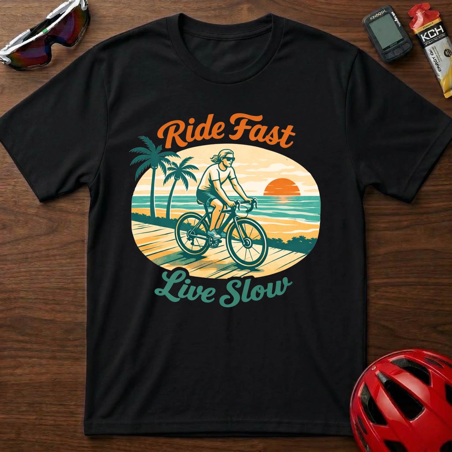 Ride Fast Live Slow Cycling T-Shirt