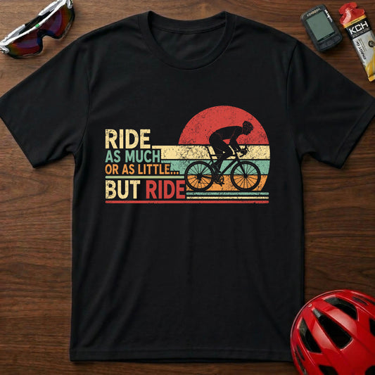 Cycling T‑Shirt — "Ride As Much Or As Little... But Ride" Eddie Merckx Vintage Bike Tee