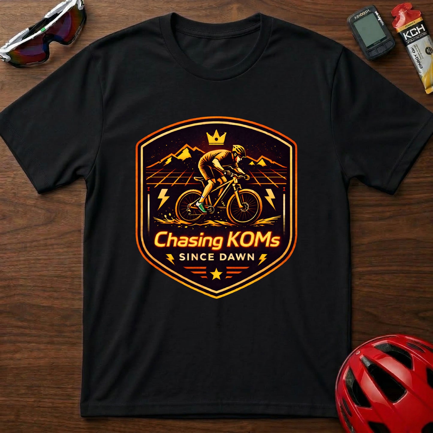 Chasing KOM's Since Dawn Cycling  T-Shirt