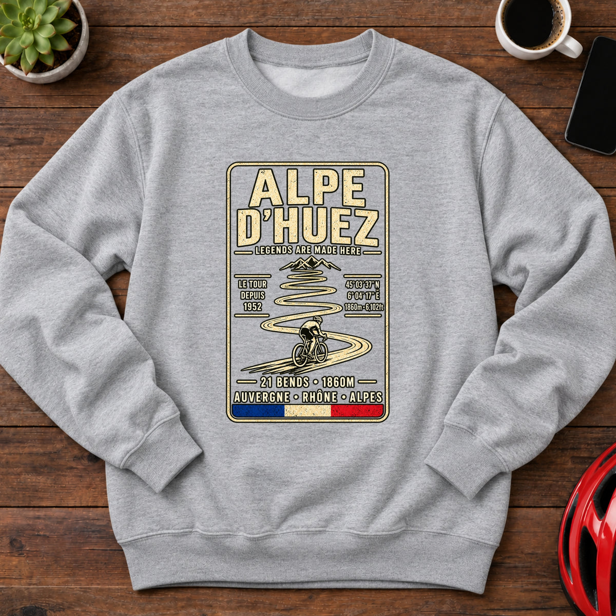 Alpe d'Huez Cycling Sweatshirt(Global)