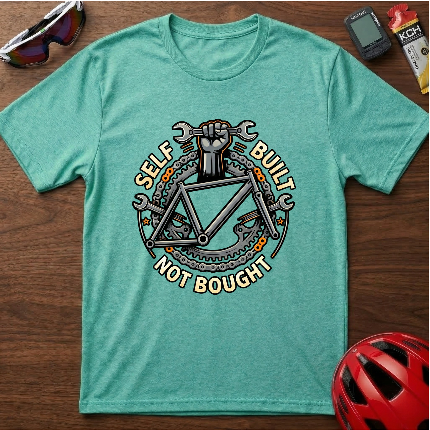 Self Built Not Bought Cycling  T-Shirt